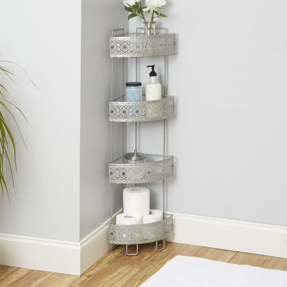Chapter Filigree Bathroom Corner Caddy, Multiple Finishes