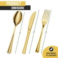 thumbnail image 6 of Exquisite Gold Heavy Duty Plastic Silverware Set, 480 Pcs – 240 Forks, 120 Spoons, 120 Knives, 6 of 7