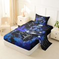 thumbnail image 2 of Manfei Dirt Bike Twin Sheets，Modern Sports Art Bedding，Blue,3-Piece,1 Fitted Sheet and 1 Pillowcase, 2 of 6