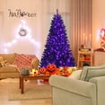 thumbnail image 3 of Gymax 6 FT Pre-lit Black Halloween Tree Artificial Hinged Christmas Tree, 3 of 10