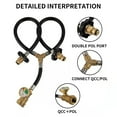 thumbnail image 5 of Roastove, POL & QCC Y Splitter Hose Gas Line Connector with Gauge, 5 of 6