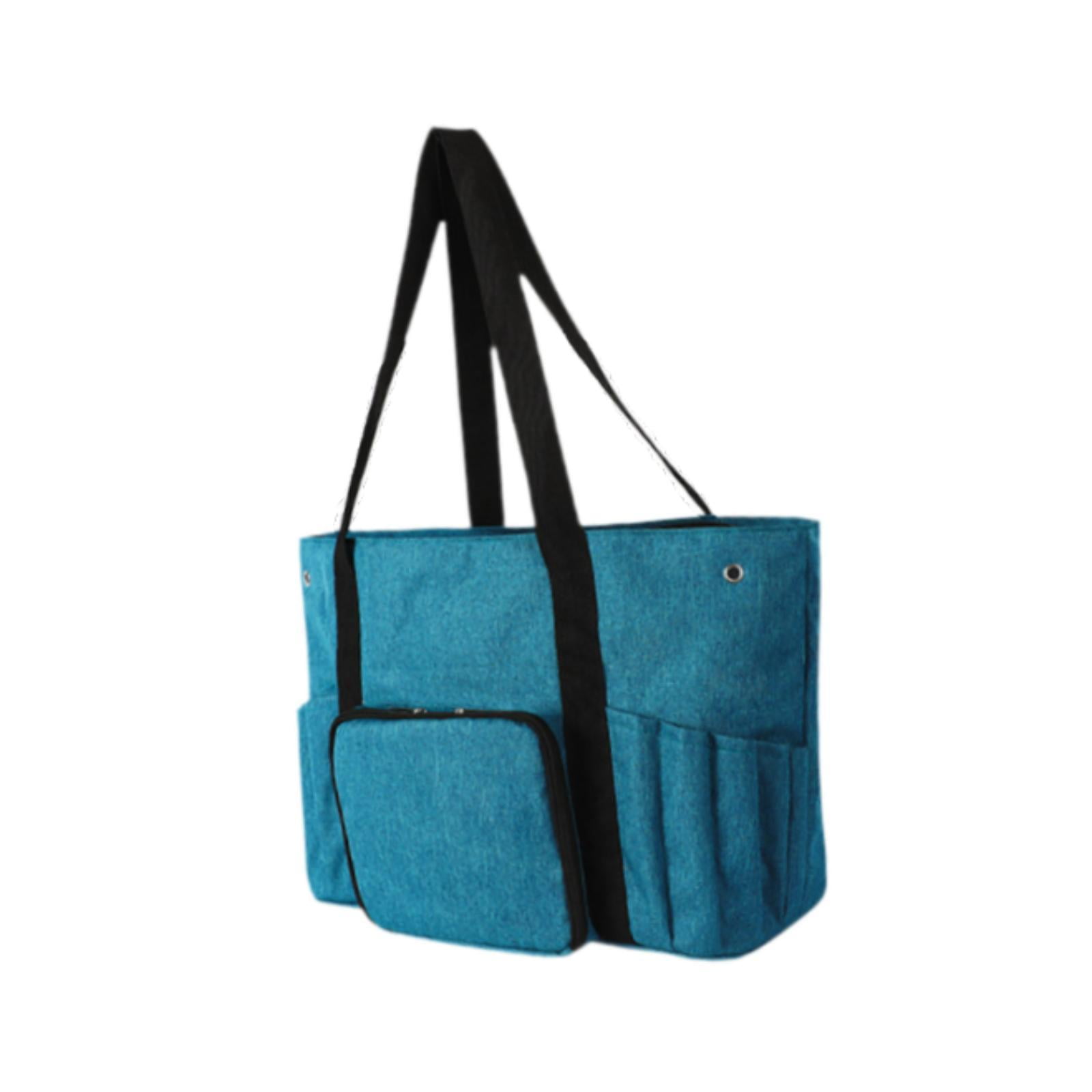 HILABEE Knitting Bag, Yarn Organizer, Yarn Holder, Knitting And Crochet Accessories with Inner Compartments, Carrying Bag, Storage of Knitting Yarn blue