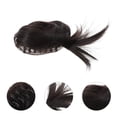 thumbnail image 2 of moños espaciales con pinza para el pelo, moño desordenado para mujer, extensiones de cabello fino, moño rizado, moño falso para postizos, 2 of 7