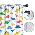 thumbnail image 4 of Blackout Kids Curtains,White Colorful Dinosaurs Pattern Childrens Insulated Curtains Set Of 2,Bedroom Essentials,Toddler Room Decor 42"x54", 4 of 5
