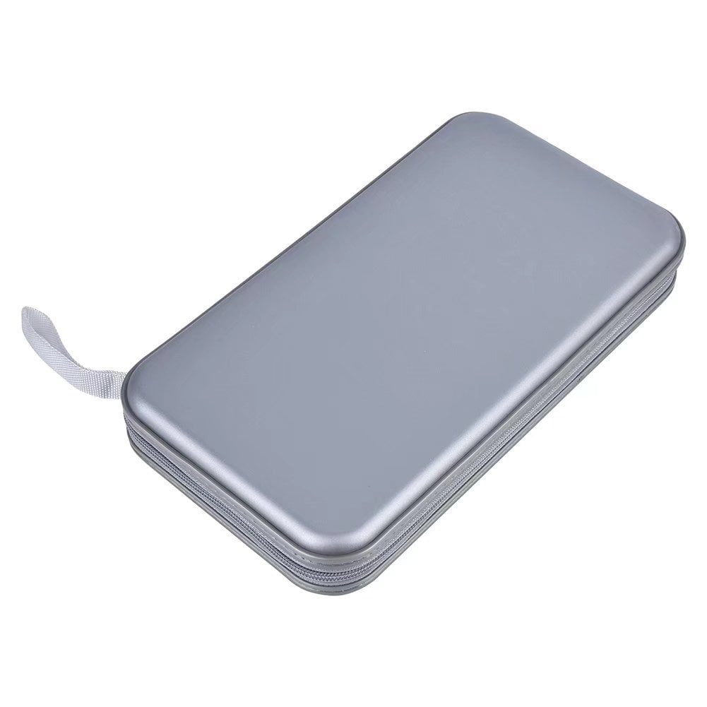 (3 pack) 72 Capacity CD Case, Gray Hard Plastic CD/DVD Disc Storage Holder Portable Wallet