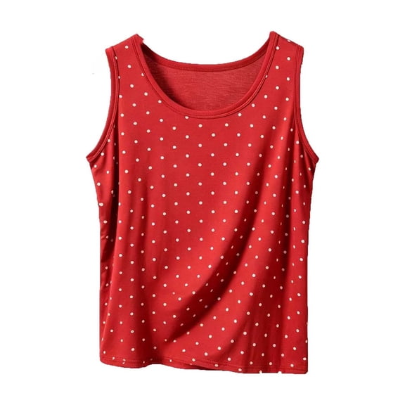 jjayotai Plus Size Tank Tops for Women Polka Dots Sleeveless Tops Crew Neck Shirts Summer Casual Basic Going out Tanks