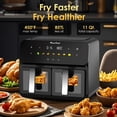 thumbnail image 7 of 10QT Dual Air Fryer, Double Basket Air Fryer with 2×5QT Baskets, Digital Touchscreen Control, Easy-View Window, SyncCook Function, Cook 2 Dishes at Once for Family of 4-6, 1700W, 7 of 7