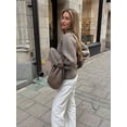 thumbnail image 4 of Cárdigan de punto liso para mujer, elegante jersey de cuello en V con una hilera de botones y mangas largas con bolsillo, ropa de abrigo para el viaje de otoño 2024, 4 of 5