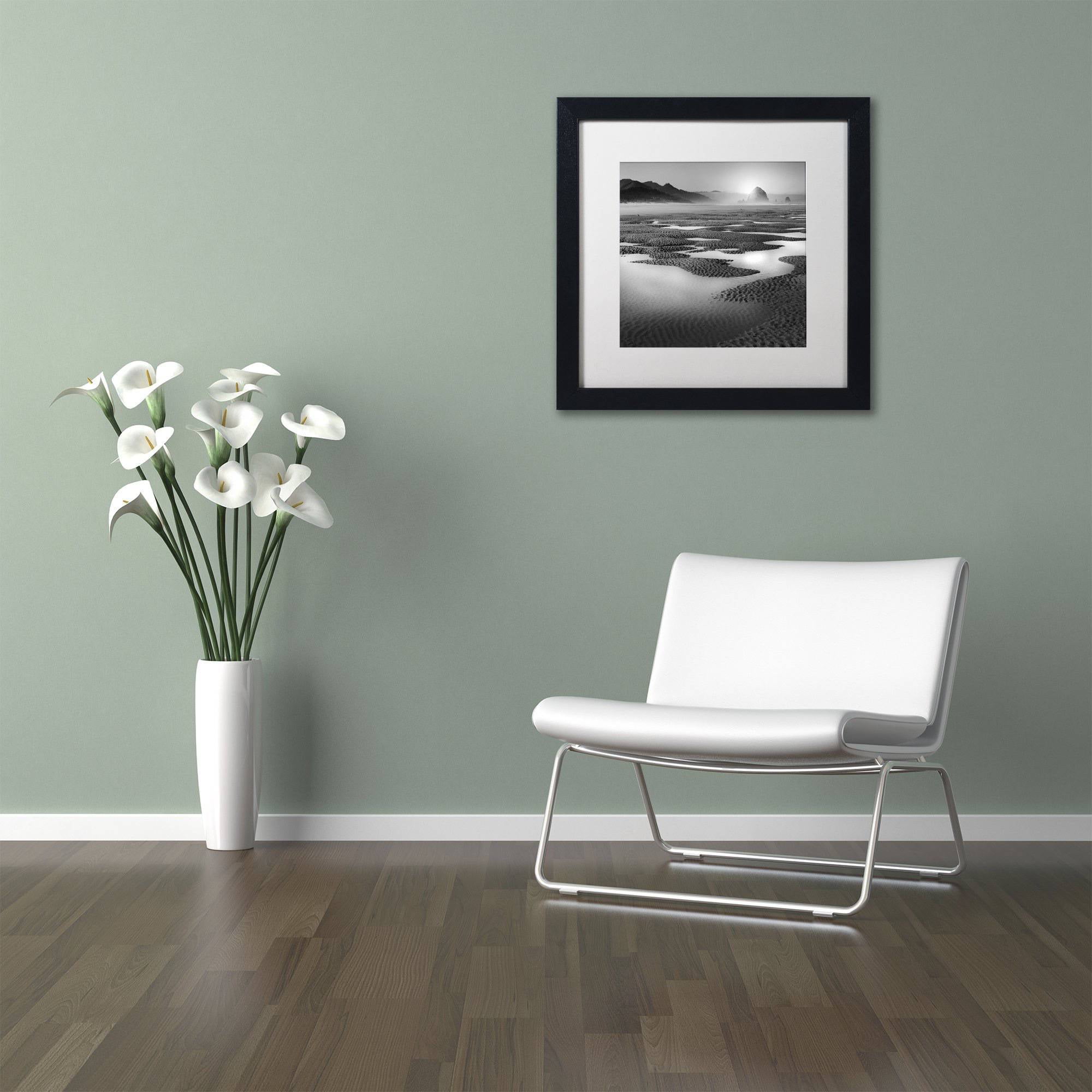 Trademark Fine Art "Path" Canvas Art by Moises Levy White Matte, Black Frame