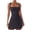 Grey, variant on ANINEO For Women Square Neck Bodice Sleeveless Tank Stretch Flare Mini Solid Color Vacation Dress