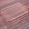 thumbnail image 6 of Storage Basket metal Wire Bathroom Shelves Makeup Organiser Gold Brush Pen Holder Wire Mesh Bathroom Toiletries Storage Basket, 6 of 8