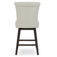 thumbnail image 6 of CHITA Swivel Counter Height Bar Stools with Faux Leather, 26 inch, Creamy Gray, 6 of 11