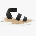 thumbnail image 2 of DREAM PAIRS Women's Open Toe Ankle Strap Casual Flatform Platform Sandals BLACK size 7, 2 of 7