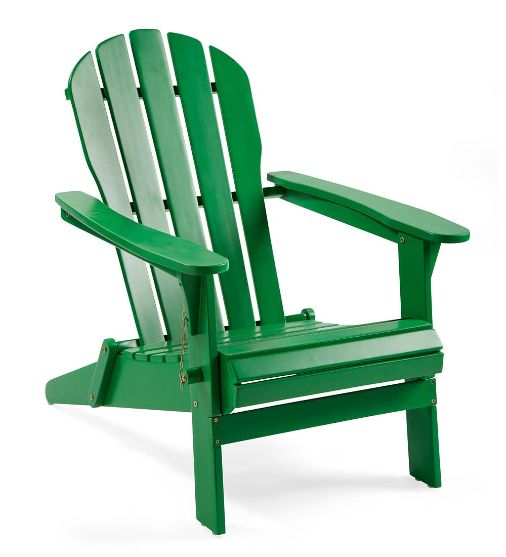 Wooden Adirondack Chair Outdoor Furniture In Kelly Wooden Adirondack Chair Outdoor Furniture In Kelly Green Paint