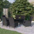 thumbnail image 1 of vidaXL 7 Piece Garden Dining Set Dark Grey, 1 of 4