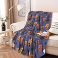 thumbnail image 2 of Magical Pumpkin Castle Halloween Pattern Round Blanket,Comfortable Soft Flannel Throw Blanket,All Season,Warm Lightweight Blankets for Sofa Bed Couch Living Room Chair 47"x47", 2 of 5
