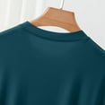 thumbnail image 4 of ameIAEA Summer Tops for Women Short Sleeve Crewneck Pajama Tops Solid Color Casual Shirt, 4 of 7