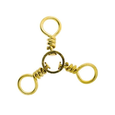 Hurricane TWS5-6 Size 5 Brass Three Way Swivels (6 (Best 3 Way Swivel)