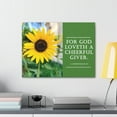 thumbnail image 4 of Scripture Walls A Cheerful Giver 2 Corinthians 9:7 Bible Verse Canvas Christian Wall Art Ready to Hang Unframed, 4 of 7