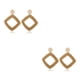 thumbnail image 4 of Qarigey Pendientes clásicos estilo bohemio joyería para mujeres niñas cuadrilátero hueco Hueco cuadrilátero 2Conjunto, 4 of 6