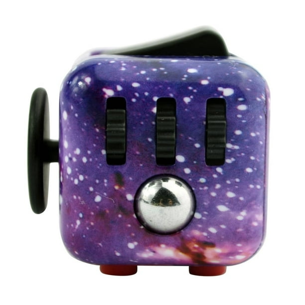 Stress and Anxiety Relieving Fidget Cube Toy for All Ages- Galaxy Print