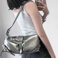 thumbnail image 3 of GAINNY Y2k Silve Baguette Bag Women Vintage Korean Fashion Shoulder Bags Trend Female Punk Harajuku Aesthetic Crossbody Bags (Brown), 3 of 7