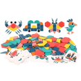 thumbnail image 2 of Rompecabezas de forma creativa de 180 piezas, juego de bloques de patrón de Tangrams de madera para niños esquí esquí Gafas de esquí, 2 of 4