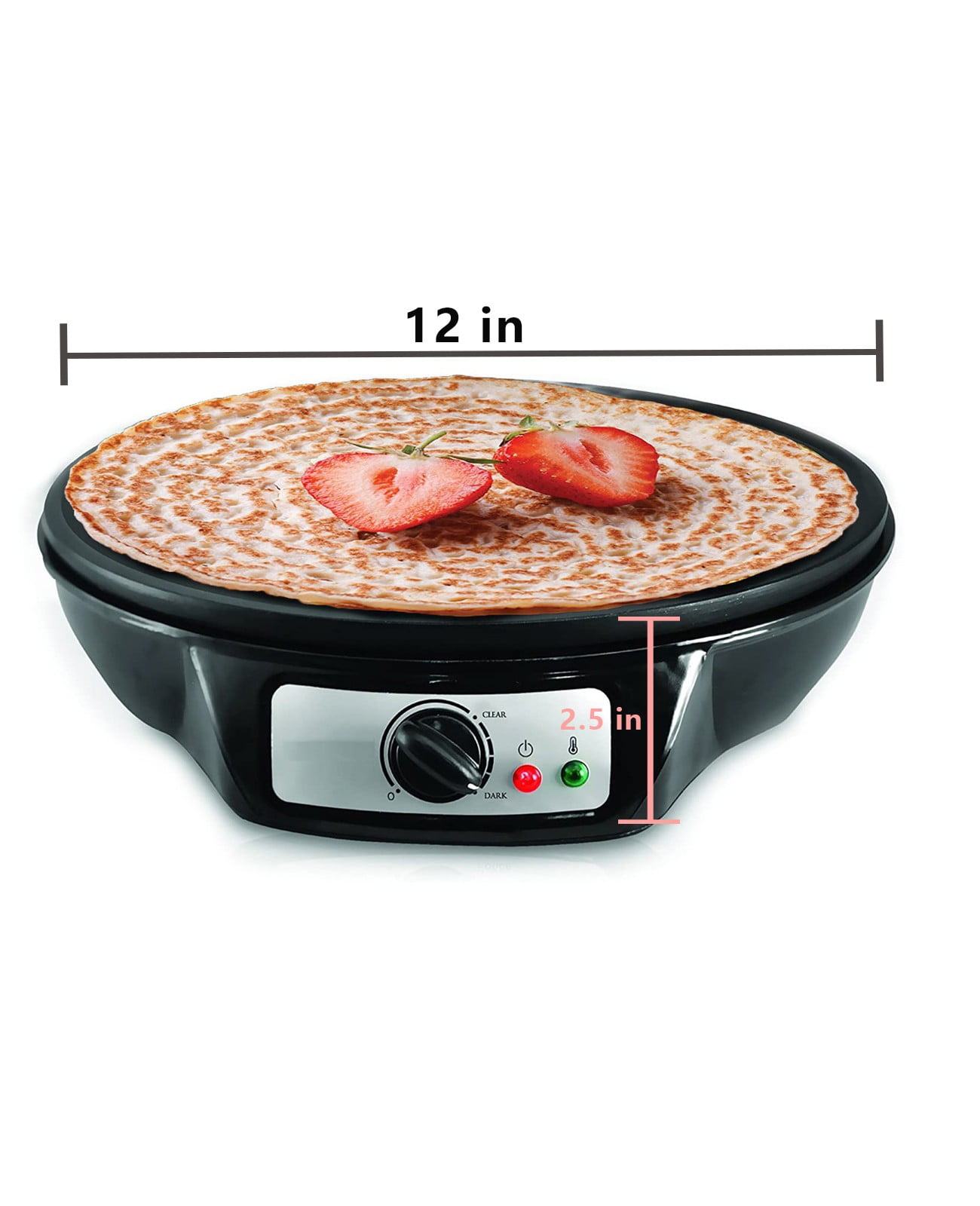 RFSTGYU Crepe Maker & Omelette Pan, Electric Griddle - Non-stick