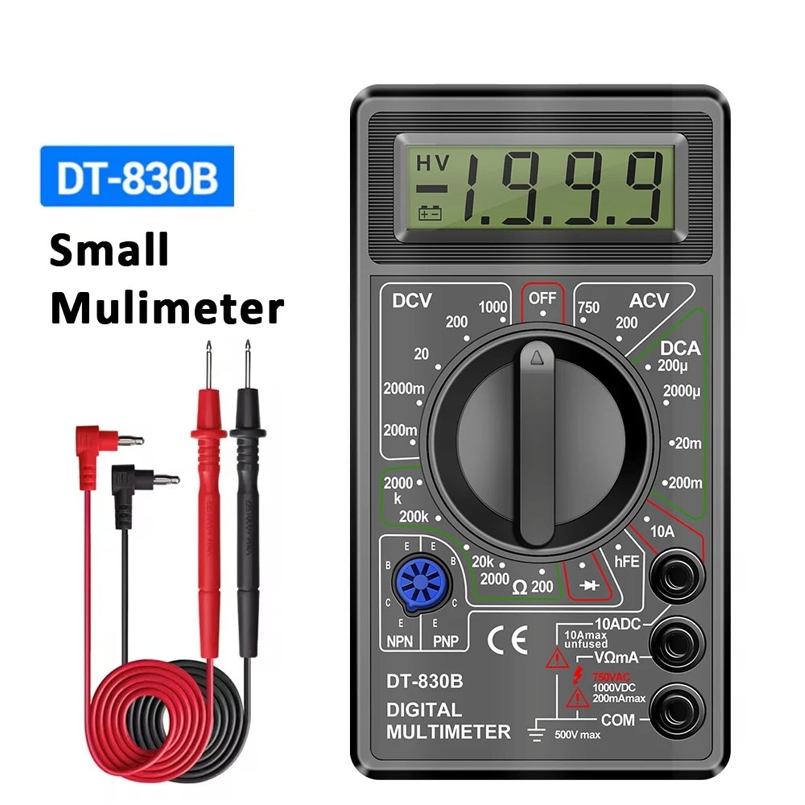 Multimeter Tester Handheld Multimetre Digital Multimeters Professional Multi Meter Multimetro Ohm Maltimeter Tools ,Battery Test
