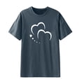 thumbnail image 3 of Blouses à Manches Courtes pour Femmes Mode Femme Uni Col Rond Imprimé T-Shirt à Manches Courtes Impression Blouse Ample Hauts Femmes Hauts à Manches Courtes Hauts à Manches Courtes pour Femmes, 3 of 5