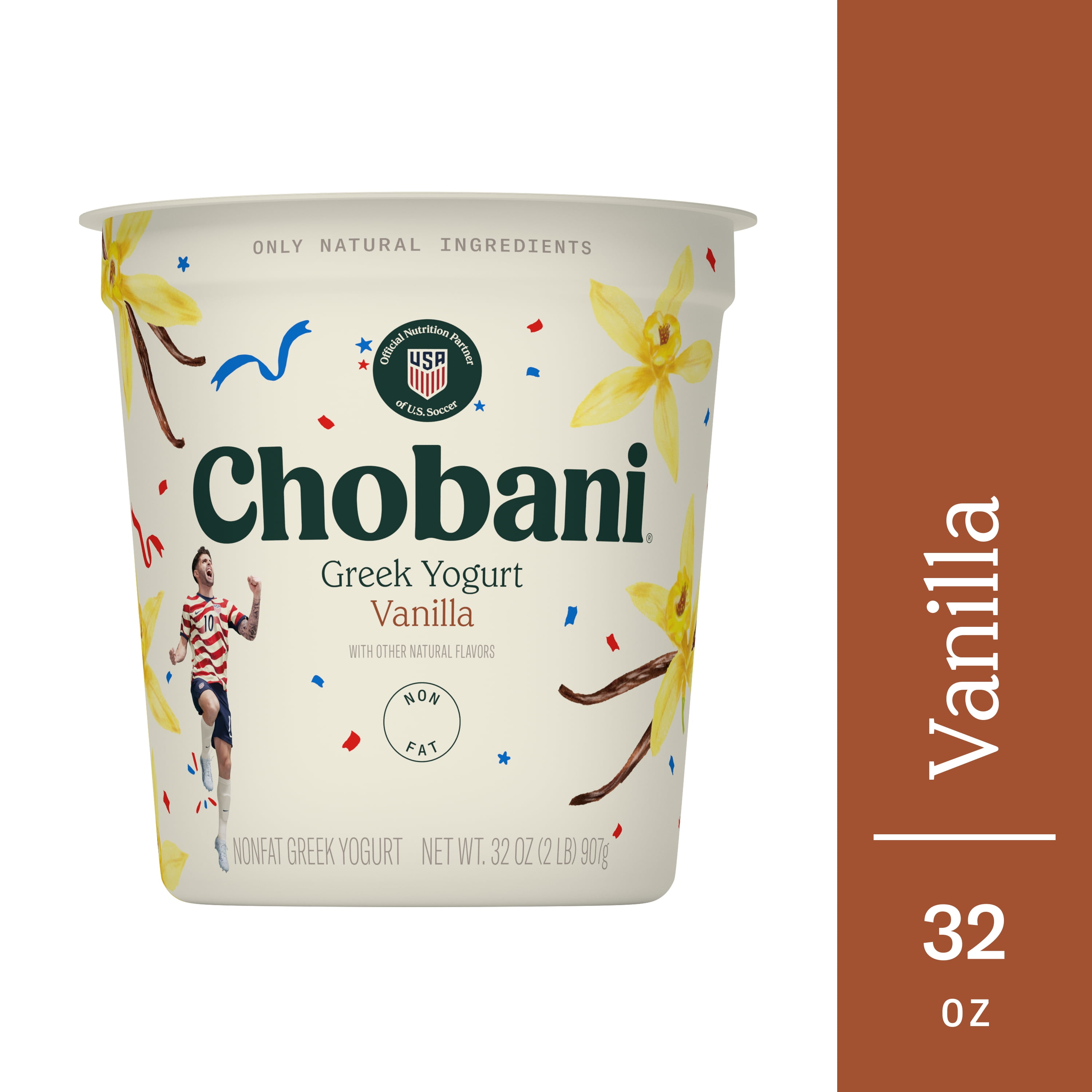 Chobani Non-Fat Greek Yogurt Vanilla 32 oz. Tub