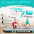 thumbnail image 4 of BEYOND MARINA Air Gymnastics Tumble Track Inflatable Tumbling Air Mat for Home Yoga Black-Mint 10ft, 4 of 6