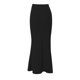 thumbnail image 5 of SAYOO Vestido de cola de pez para mujer, falda hasta el tobillo de color sólido, vestido fruncido de cintura alta, S / M / L SAYOO Moda, 5 of 6