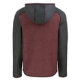 thumbnail image 3 of Men's Cutter & Buck  Burgundy/Heather Charcoal Washington Commanders  Helmet Mainsail Sweater-Knit Full-Zip Hoodie, 3 of 3