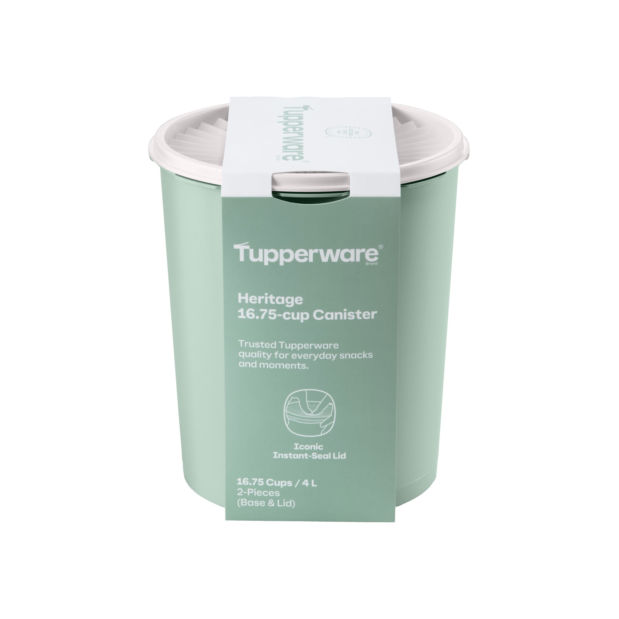 3 pack) Tupperware Heritage 16.75-Cup Food Storage Canister with