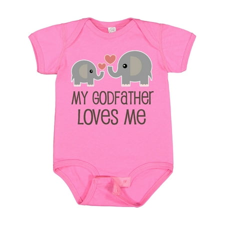 

Inktastic My Godfather Loves Me Godson Gift Baby Boy or Baby Girl Bodysuit