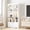 White, variant on Kicctian 5-Tier Bookshelf with Doors and Storage Cabinet, Tall Freestanding Wooden Bookcase, Sturdy Display Shelf for Home Office, Living Room or Bedroom, White