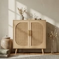 thumbnail image 6 of Aukfa Sideboard Cabinet with Rattan Doors, Accent Storage Cabinet,Brown, 6 of 7