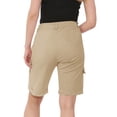 thumbnail image 3 of Cargo Shorts for Women Flat Front High Waisted Stretch Twill Summer Athletic Travel Hiking Shorts with Pockets S-2XL, 3 of 8