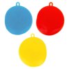 Bizzu Bath Sponges for Cradle Cap, Fast Drying Baby Bath Time Essential, Blue, Set of 3, Ages 0+