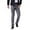 A-Grey482, variant on XIAONU Men's Black Leather Pants Slim-Fit Button Closure Skinny Trousers Night Out Fashion Pant