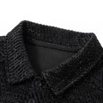 thumbnail image 6 of IWRICH Men's Knit Oversize Polo Shirts Short Sleeve Plus Size Henley Collared Shirt Summer Baggy Streetwear Black XL, 6 of 7