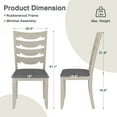 thumbnail image 2 of Peatuk Wooden Dining Chairs Set of 6 - Armless Kitchen Chairs with Solid Rubber Wood Legs, Glam Style High Back Dining Room Chairs, 41.1" High, 2 of 7