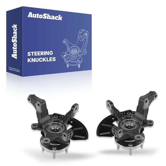 AutoShack Front Steering Knuckles & Wheel Bearing Hub Assembly Replacement for 2007-2011 Toyota Camry 2-PC Set