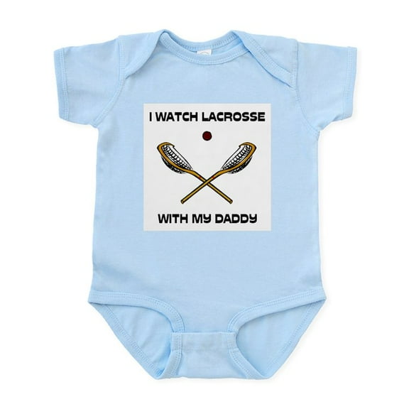 CafePress - Watch Lacrosse With Daddy Infant Bodysuit - Baby Light Bodysuit, Size Newborn - 24 Months