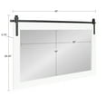 thumbnail image 5 of Kate and Laurel Cates Farmhouse Horizontal Wood Framed Wall Mirror, 40 x 26, White, Barn Door-Inspired Rustic Mirror for Wall, 5 of 6