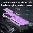 thumbnail image 4 of Allytech Rugged Case for Samsung Galaxy A25 5G, [Slide Camera Cover] [360° Rotating Kickstand] [Military Protection] [Magnetic Car Mount] Non-Slip Anti-Scratch Shockproof Heavy Duty Case - Purple, 4 of 8