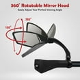 thumbnail image 3 of NEW Handlebar Bike Mirror HD Blast Glass Lens HFMR (left) Ca, 3 of 8