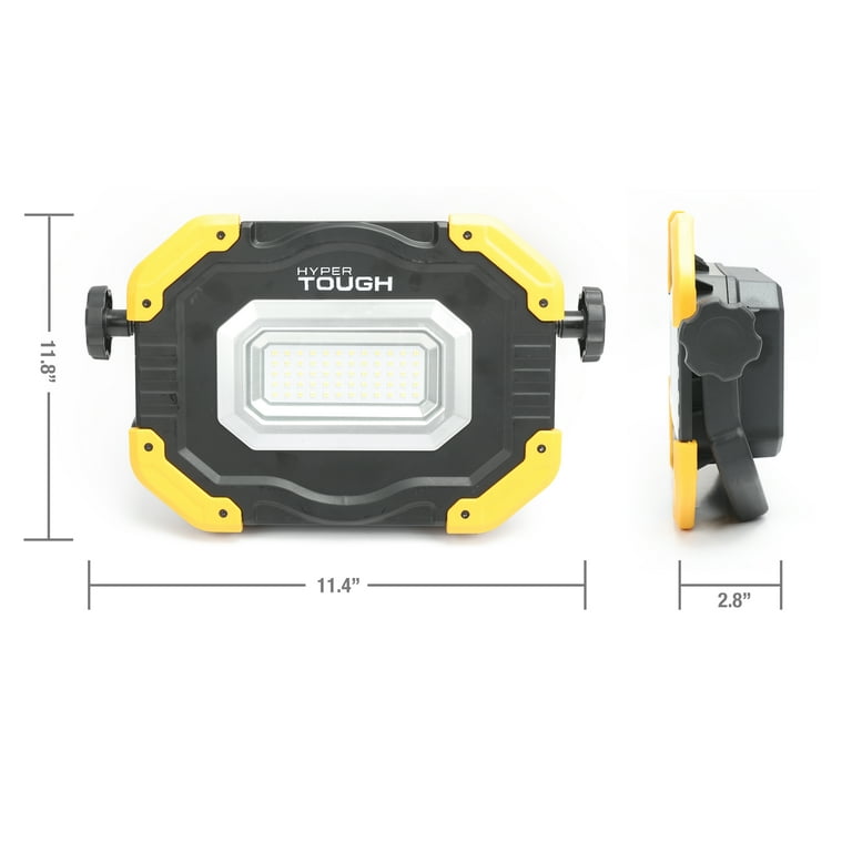 Hyper Tough 5000 Lumen Rechargeable LED Work Light,Yellow Black