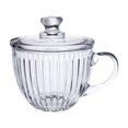 thumbnail image 1 of Vaso de vidrio para cereales, tazón de vidrio con tapa, tazón de vidrio para gachas, taza de desayuno con asa, tazón para leche y fruta., 1 of 5